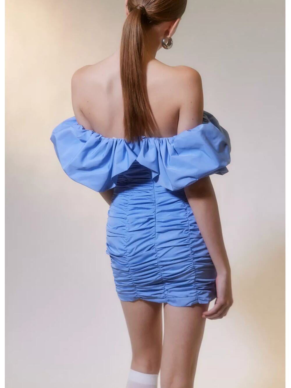 UO Glamorous Ruched Off-The-Shoulder Mini Dress Medium NWT